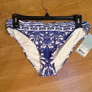 ANTONIO MELANI Blue and White Bikini Bottom